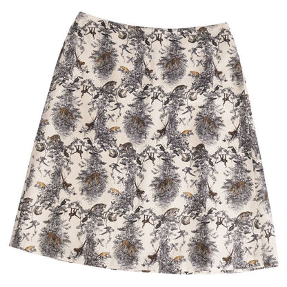 Hermes Skirt Long All-over Pattern Silk Bottoms