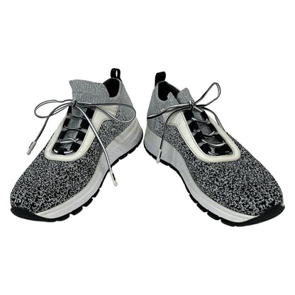 PRADA Sneakers 36 1 2 Women - Silver and black socks sneakers with removable
