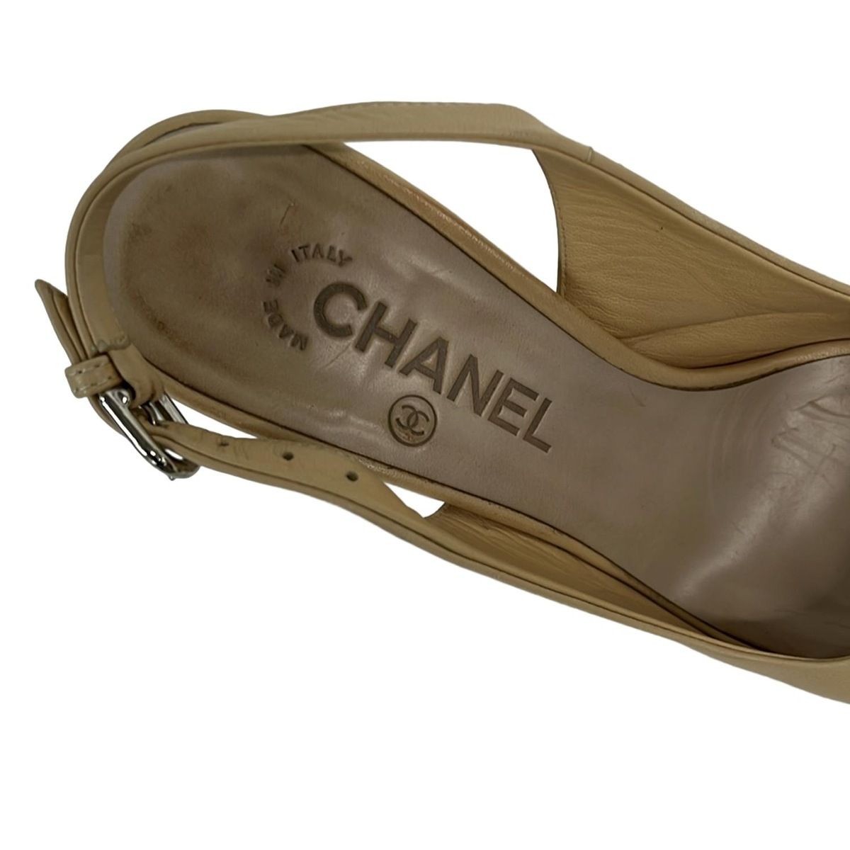CHANEL Sandals 36 1 2C Women's - beige with outsoles lambskin