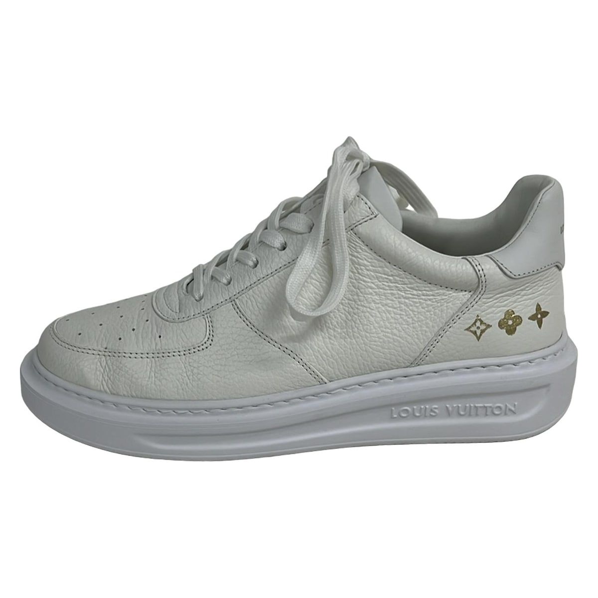 LOUIS VUITTON Sneakers 5 1 2 Women - White and gold Beverly Hills line Insole