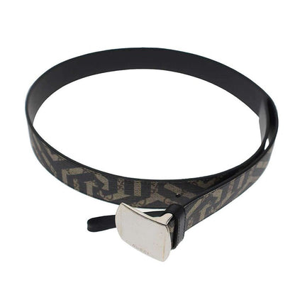 Gucci GG Kaleido Leather Belt 424674 Black X Beige 95-38