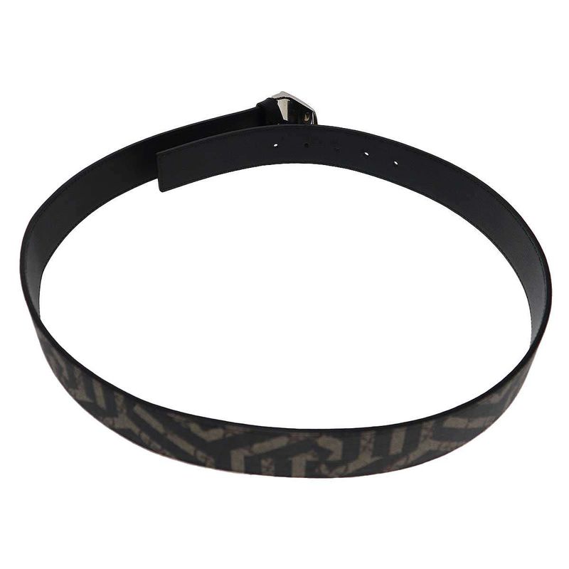 Gucci GG Kaleido Leather Belt 424674 Black X Beige 95-38