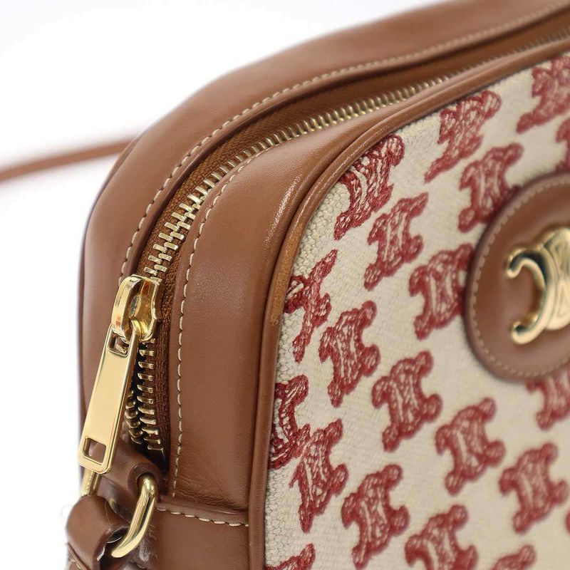 Celine Camera Bag in Textile with Triomphe Embroidery Triomphe Embroidery