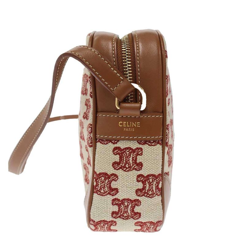 Celine Camera Bag in Textile with Triomphe Embroidery Triomphe Embroidery