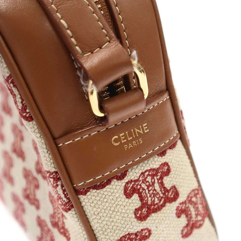 Celine Camera Bag in Textile with Triomphe Embroidery