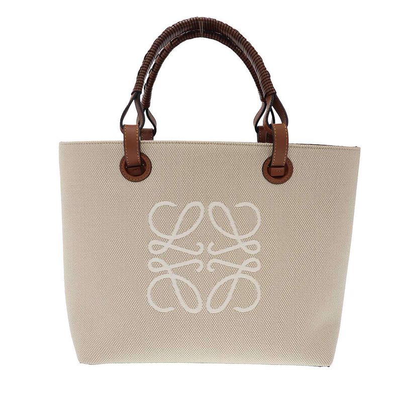 Loewe Anagram Shoulder Tote Bag Beige