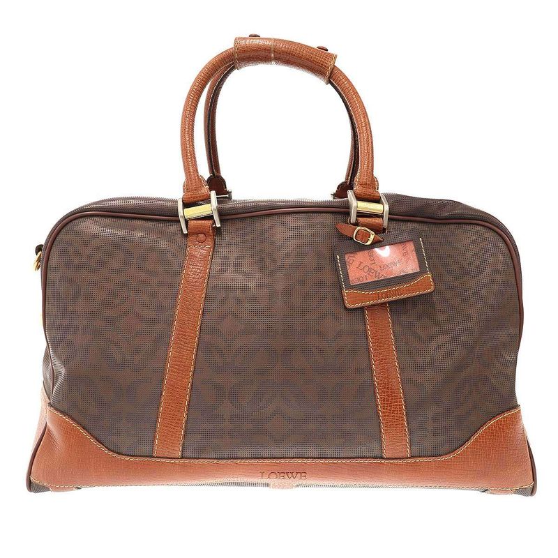 Loewe Anagram Boston Bag Brown
