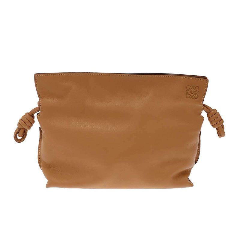 Loewe Flamenco Clutch Leather Shoulder Bag Brown