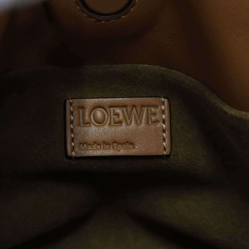Loewe Flamenco Clutch Leather Shoulder Bag Brown