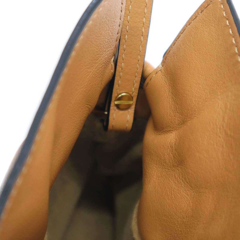 Loewe Flamenco Clutch Leather Shoulder Bag Brown