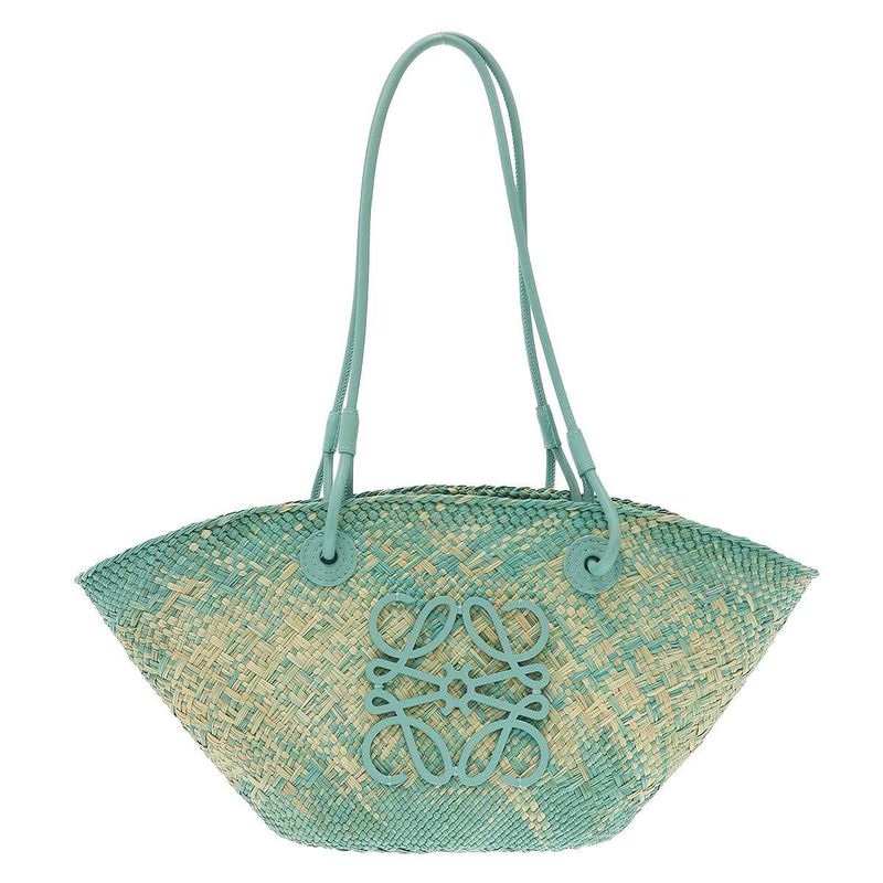 Loewe Anagram Basket Bag Small Blue