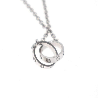 Cartier 18k White Gold Baby Love Necklace Baby Love White Gold Necklace Silver