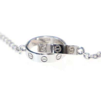 Cartier 18k White Gold Baby Love Necklace Baby Love White Gold Necklace Silver