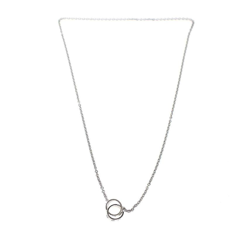 Cartier 18k White Gold Baby Love Necklace Baby Love White Gold Necklace Silver