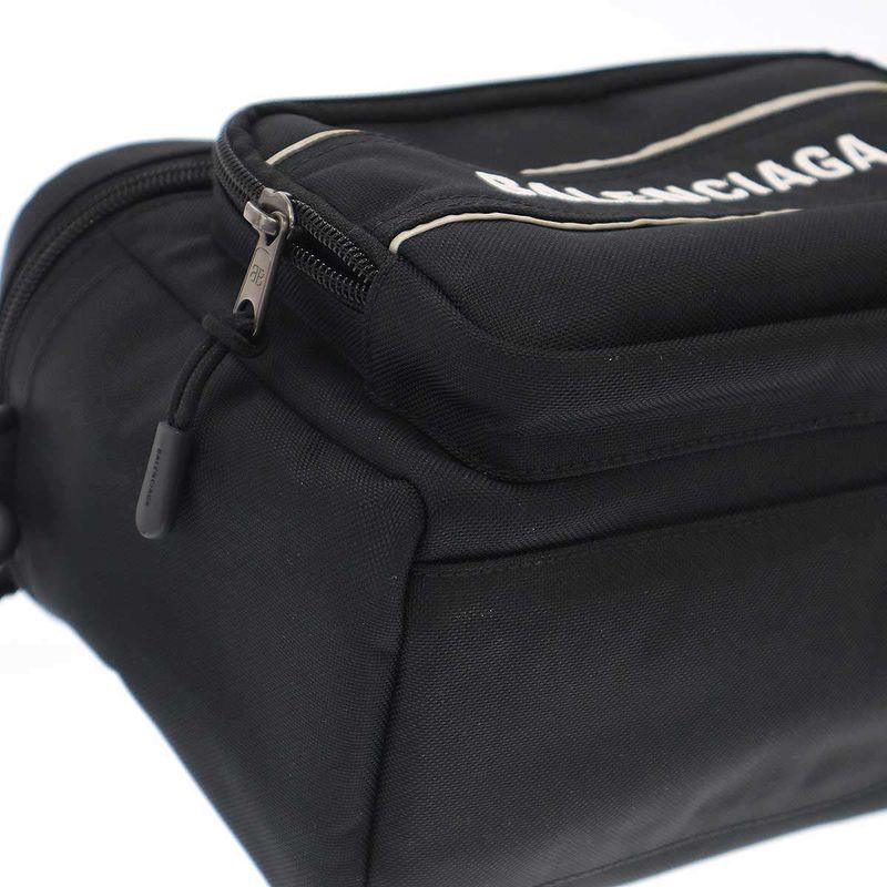 Balenciaga Logo Camera Shoulder Bag 638130 Black