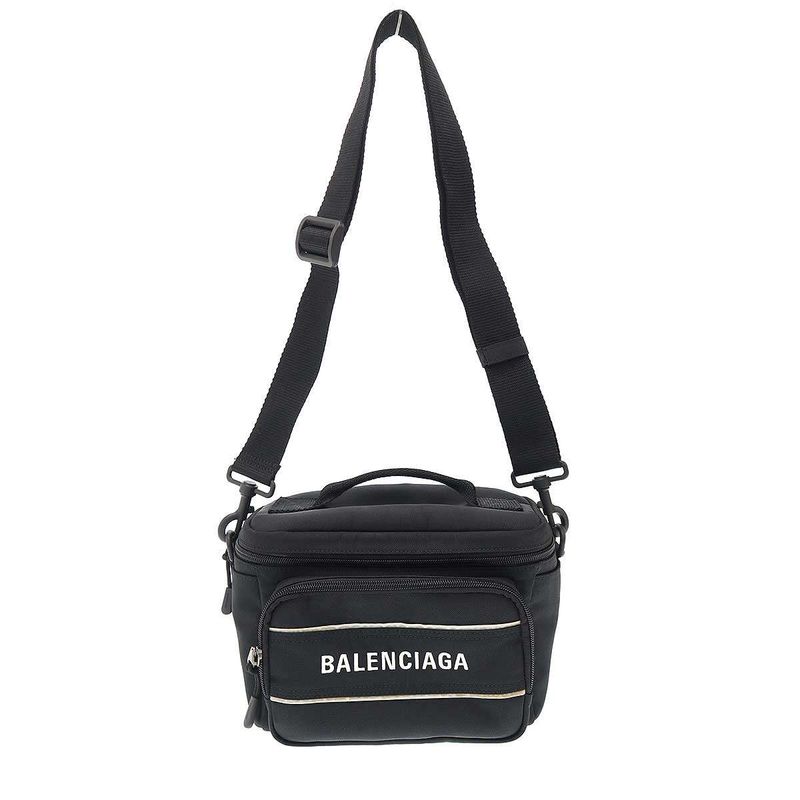 Balenciaga Logo Camera Shoulder Bag 638130 Black