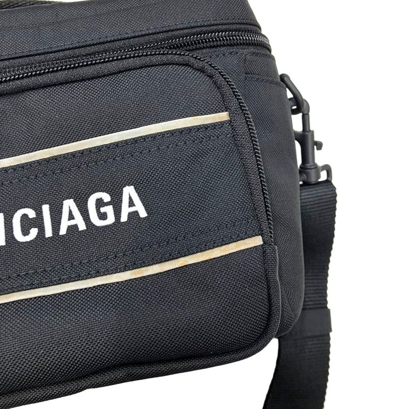 Balenciaga Logo Camera Shoulder Bag 638130 Black