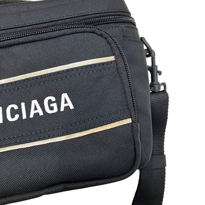 Balenciaga Logo Camera Shoulder Bag 638130 Black