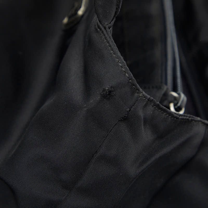 Prada Triangle Logo Plate Black Nylon Women's Prada