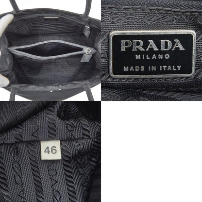 Prada Triangle Logo Plate Black Nylon Women's Prada