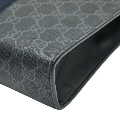 Gucci GG Supreme Sherry Line Clutch Bag Second Bag 475316 Black Multicolor PVC