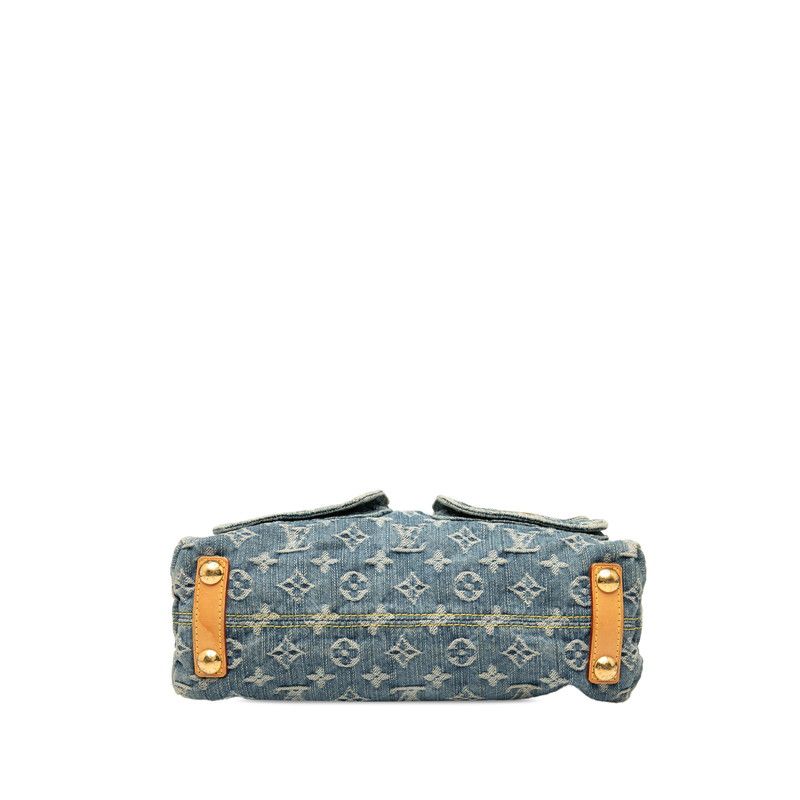 Louis Vuitton Monogram Denim Baggy PM One Shoulder Bag Handbag M95049 Blue