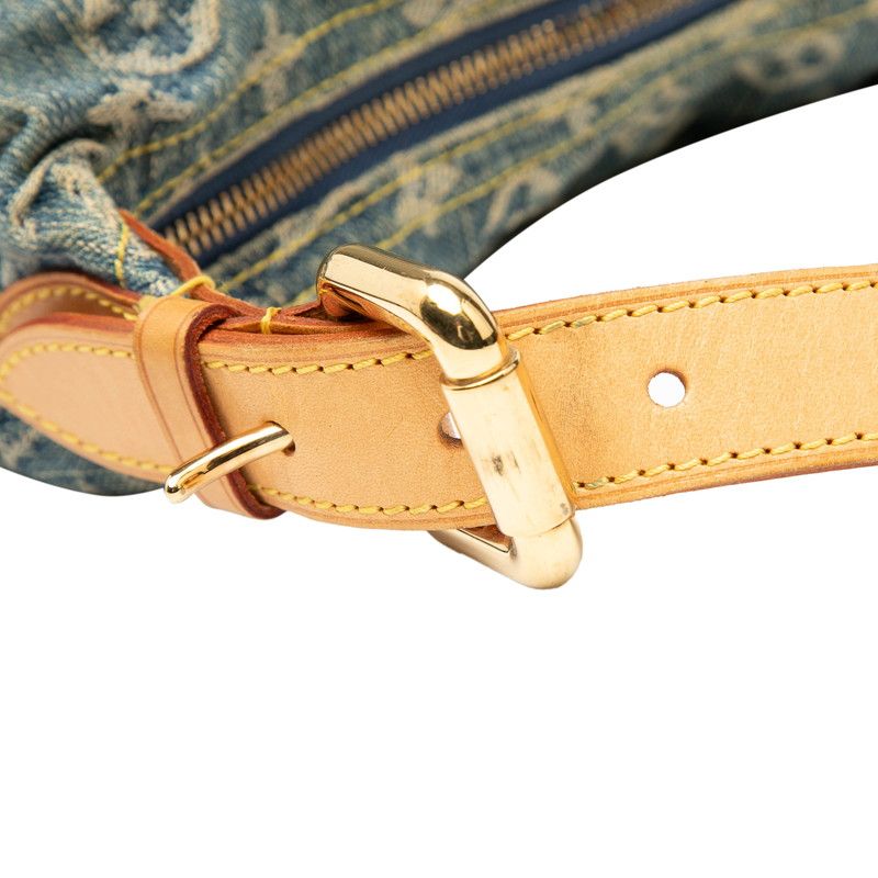 Louis Vuitton Monogram Denim Baggy PM One Shoulder Bag Handbag M95049 Blue