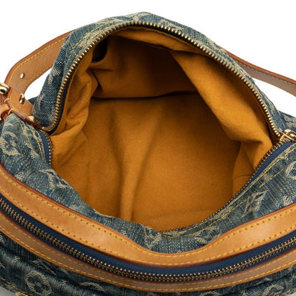 Louis Vuitton Monogram Denim Baggy PM One Shoulder Bag Handbag M95049 Blue