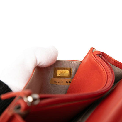 Chanel Cocomark Chain Shoulder Bag Wallet Bag A48654 Red Caviar Skin Ladies