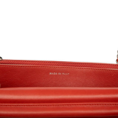 Chanel Cocomark Chain Shoulder Bag Wallet Bag A48654 Red Caviar Skin Ladies