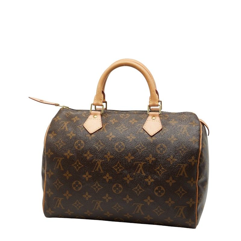 Louis Vuitton Monogram Speedy 30 M41526 Brown PVC Leather Women's Louis Vuitton