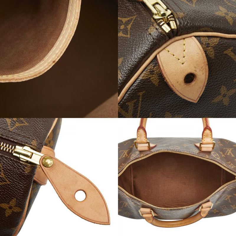 Louis Vuitton Monogram Speedy 30 M41526 Brown PVC Leather Women's Louis Vuitton