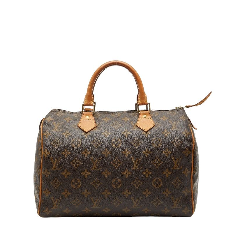 Louis Vuitton Monogram Speedy 30 M41526 Brown PVC Leather Women's Louis Vuitton