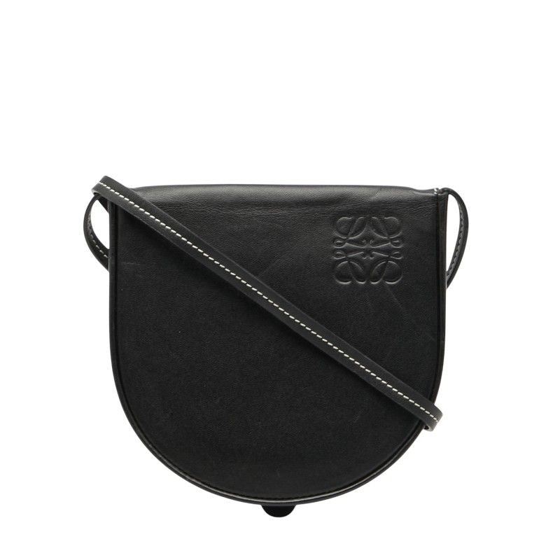 Loewe Anagram Heel Pouch Small Black Leather Women's Loewe
