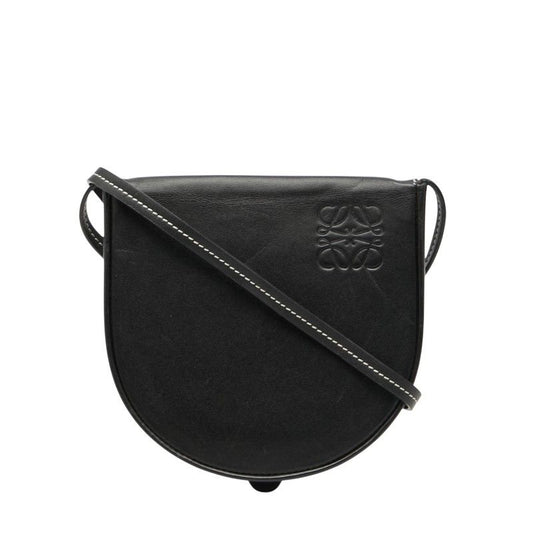 Loewe Anagram Heel Pouch Small Black Leather Women's Loewe