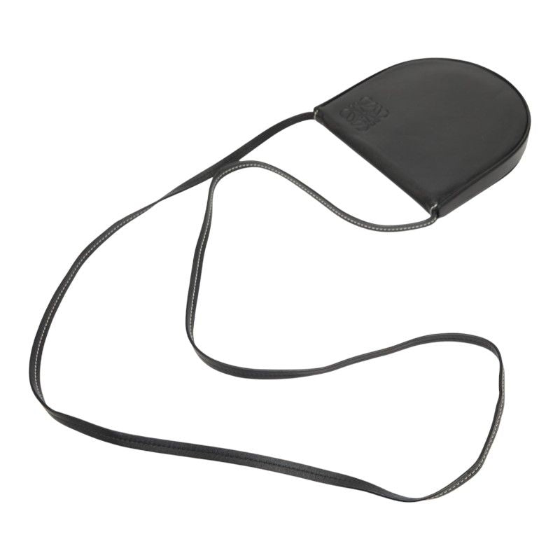 Loewe Anagram Heel Pouch Small Black Leather Women's Loewe