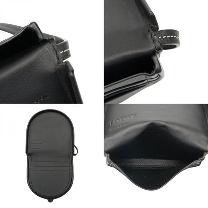 Loewe Anagram Heel Pouch Small Black Leather Women's Loewe