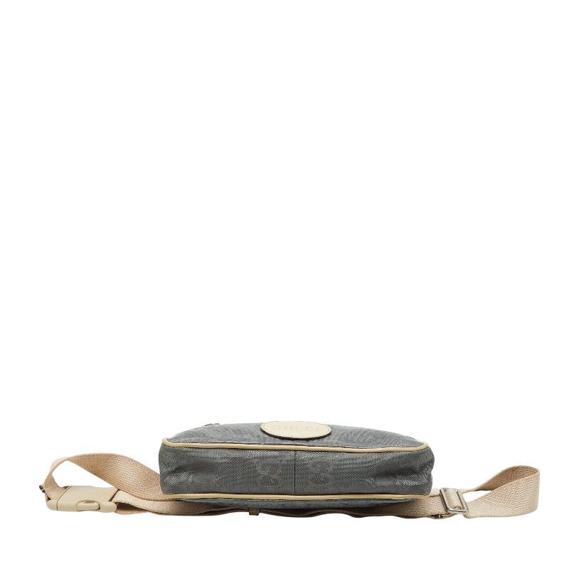 Gucci GG Nylon Off the Grid Belt Bag Body Bag 631341 Gray Beige Nylon Leather