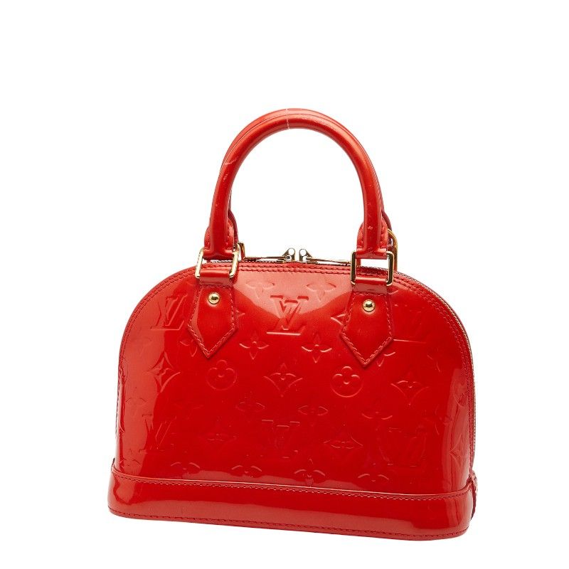 Louis Vuitton Monogram Vernis Alma BB Handbag Shoulder Bag 2way M90174 Sleeves