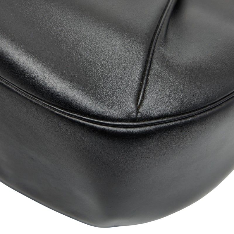 Cartier Panthere Crossbody Shoulder Bag Black Leather Women's Cartier