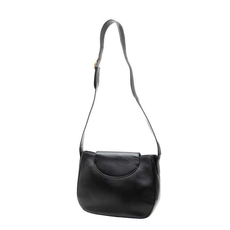 Cartier Panthere Crossbody Shoulder Bag Black Leather Women's Cartier