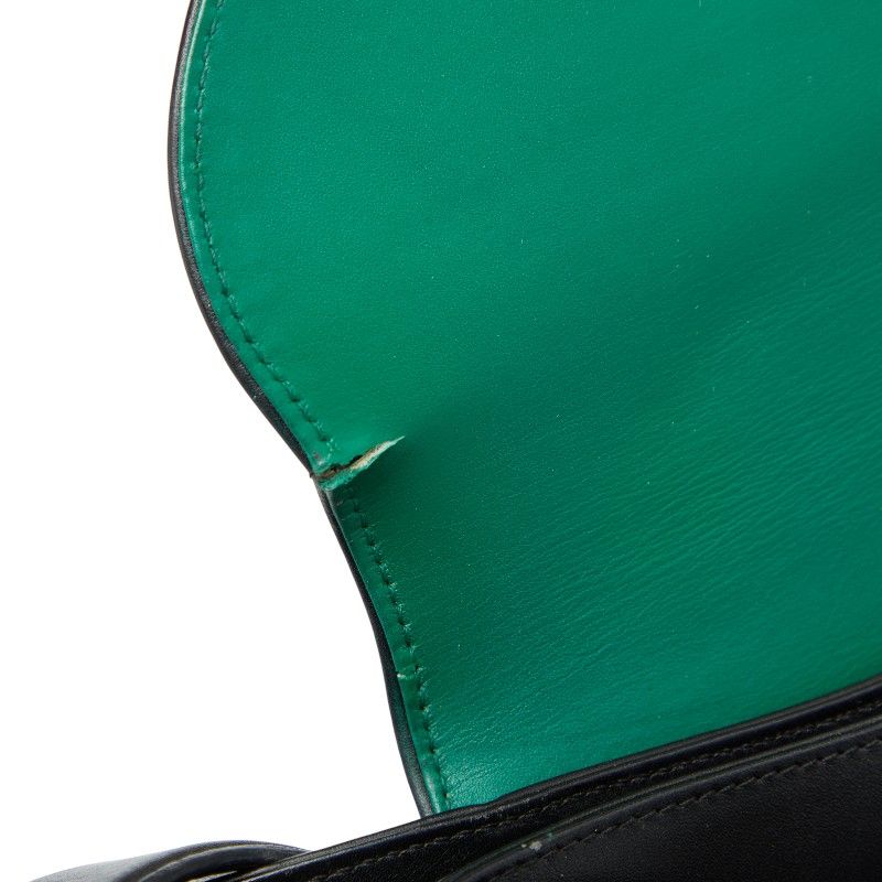 Cartier Panthere Crossbody Shoulder Bag Black Leather Women's Cartier