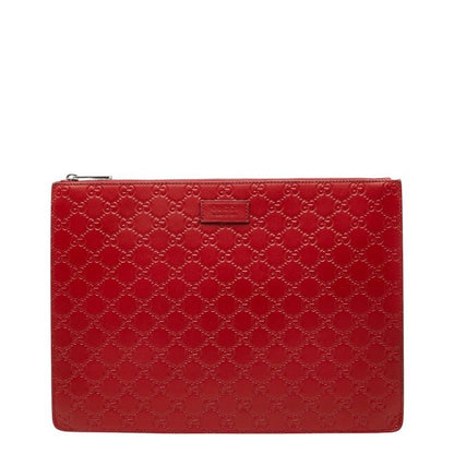 Gucci Guccissima Clutch Bag Second Bag 429004 Red Leather Women's Gucci