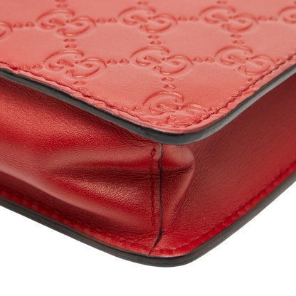 Gucci Guccissima Clutch Bag Second Bag 429004 Red Leather Women's Gucci