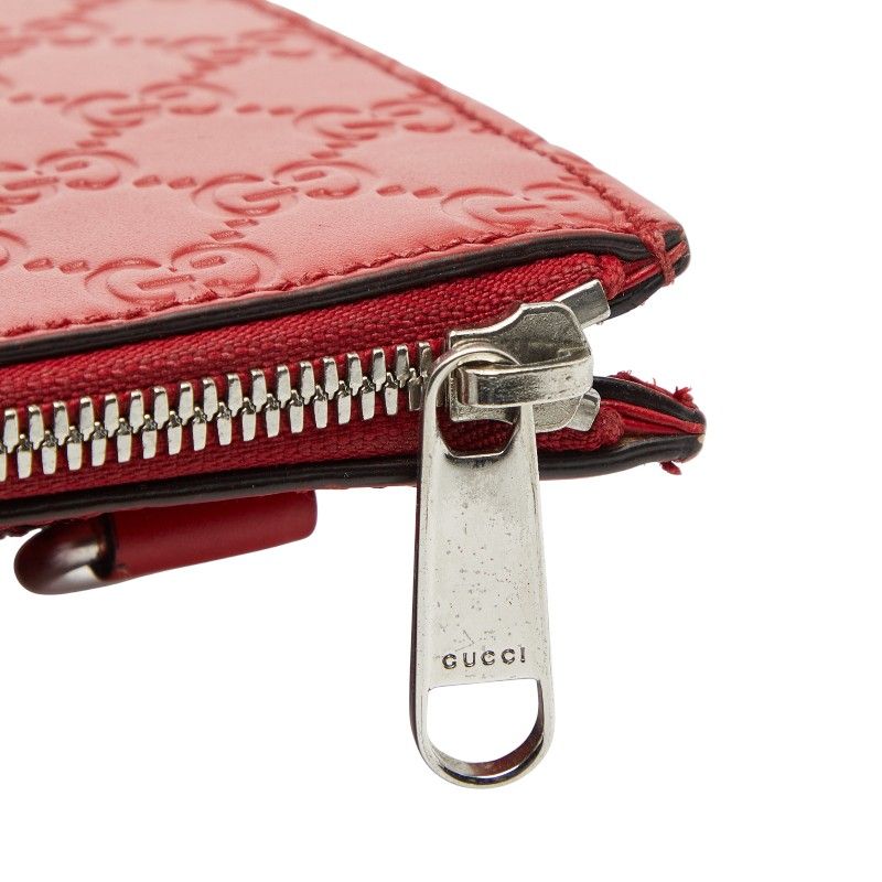 Gucci Guccissima Clutch Bag Second Bag 429004 Red Leather Women's Gucci