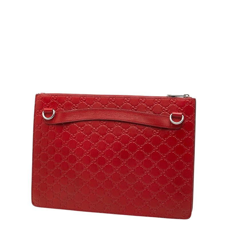 Gucci Guccissima Clutch Bag Second Bag 429004 Red Leather Women's Gucci
