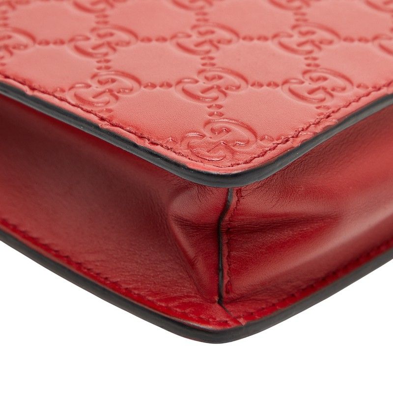 Gucci Guccissima Clutch Bag Second Bag 429004 Red Leather Women's Gucci