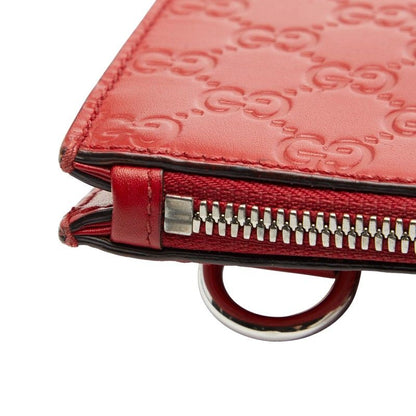 Gucci Guccissima Clutch Bag Second Bag 429004 Red Leather Women's Gucci