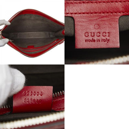 Gucci Guccissima Clutch Bag Second Bag 429004 Red Leather Women's Gucci