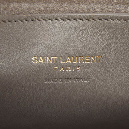 Saint Laurent Baby Cabas Handbag Shoulder Bag 2way 372087 Gray Leather Women's